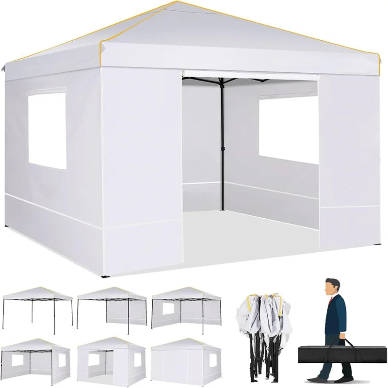 Tooluck Pop Up Canopy Tent With Sidewalls And Roll Up Mesh Windows Gazebo