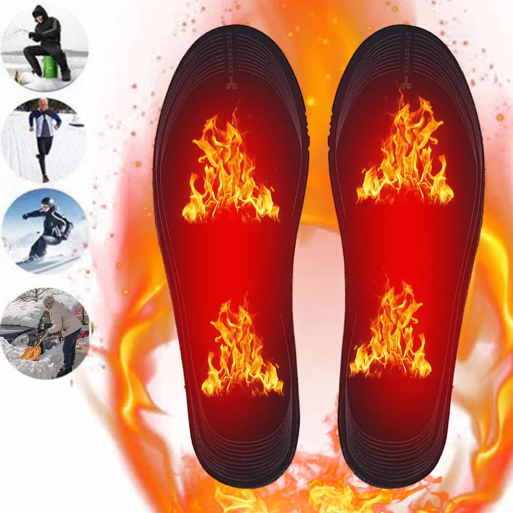 AZURAOKEY USB Heated Shoe Insoles Thermal Foot Warmer