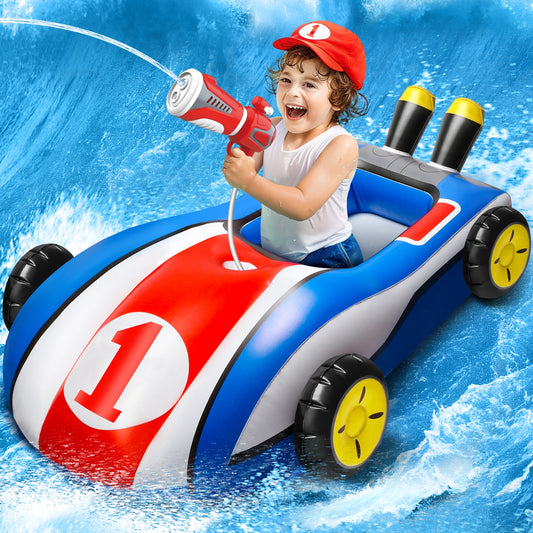 Hot Bee Inflatable Pool Float With Water Gun Ride On Toy