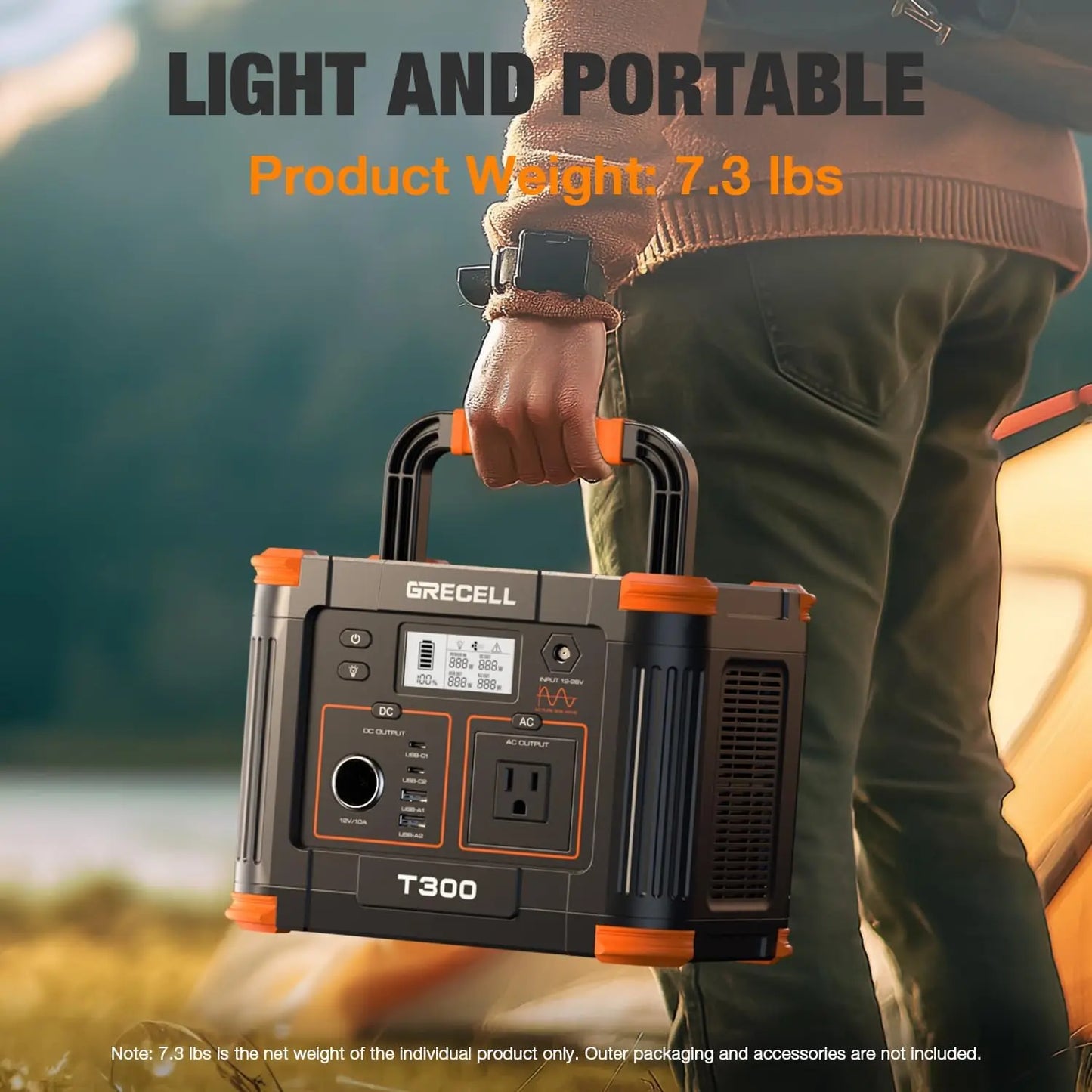 Portable Power Station 230Wh Solar Generator 330W Output