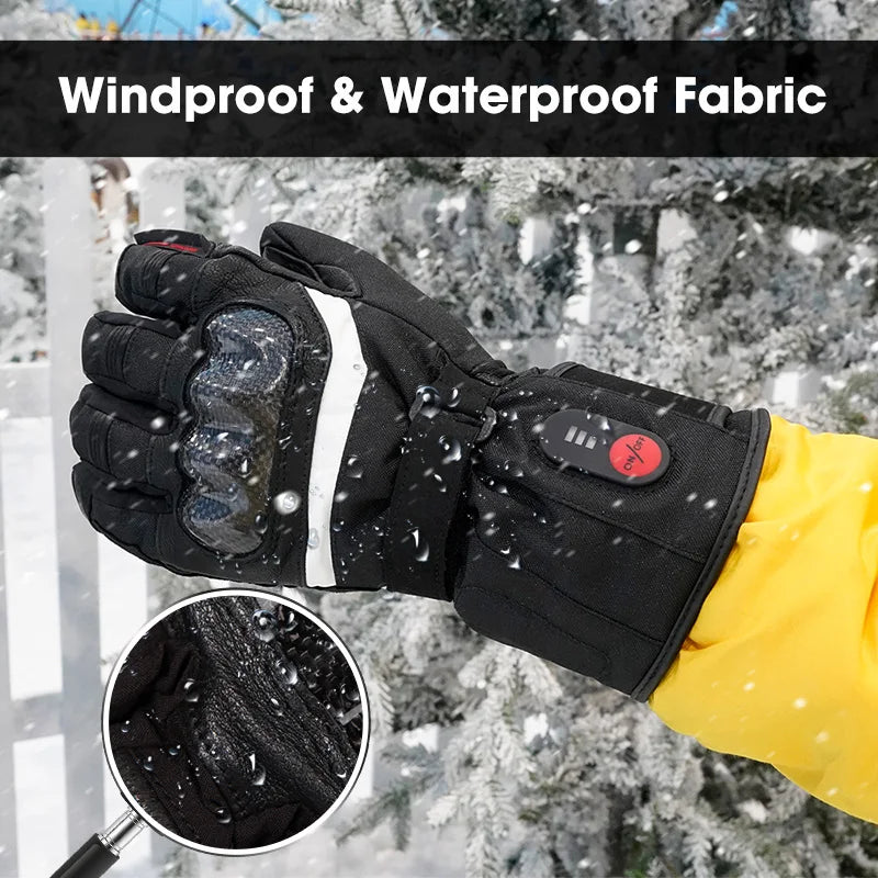 Savior Heat Winter Motorcycle Heated Gloves Waterproof