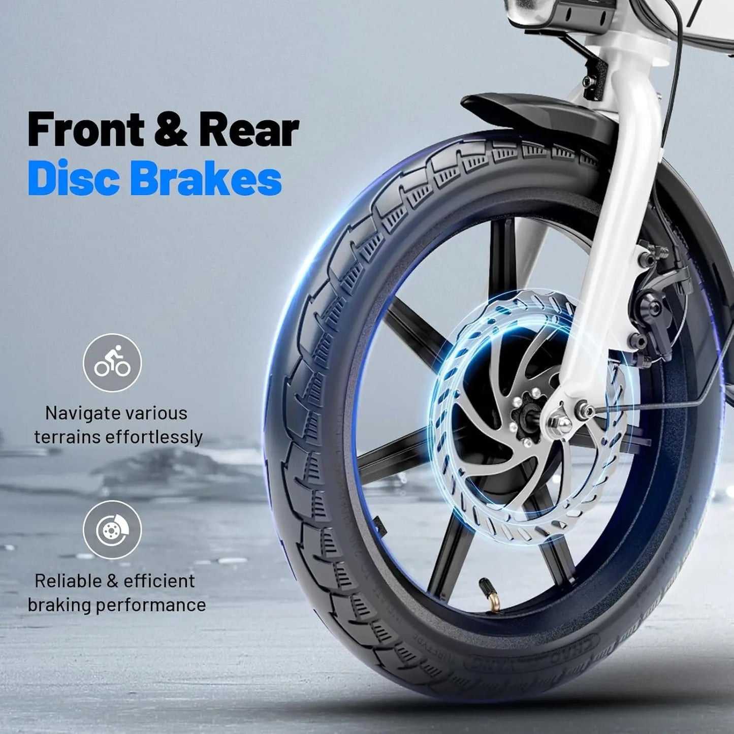 Electric Folding Ebike 500W 20MPH Compact Commuter for Adults