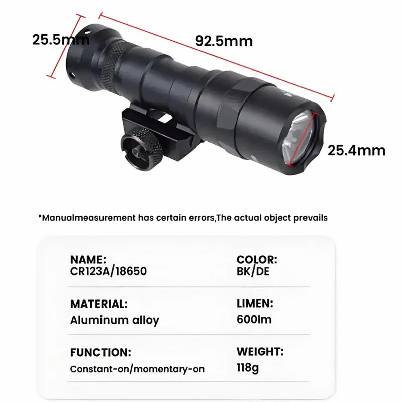 Hign Concerned M300 Tactical Flashlight High Brightness LED