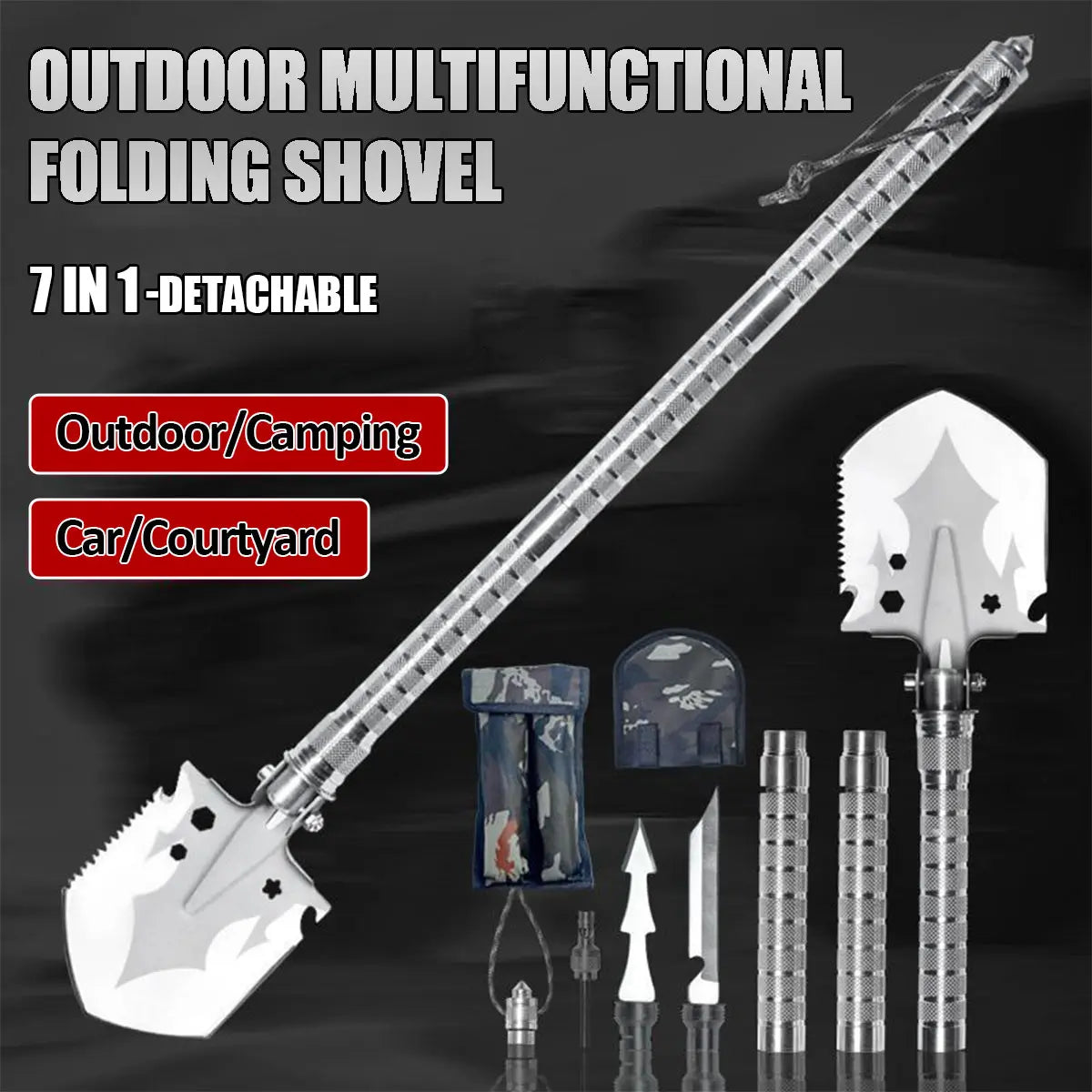 Skywolfeye Multi Tool Folding Shovel for Outdoor Survival