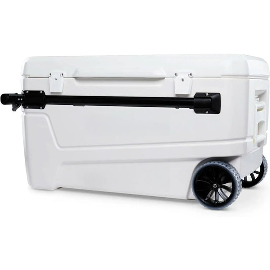 Hign-concerned Heavy Duty Rolling Cooler For Camping, Fishing, Beach And Outdoor Adventures