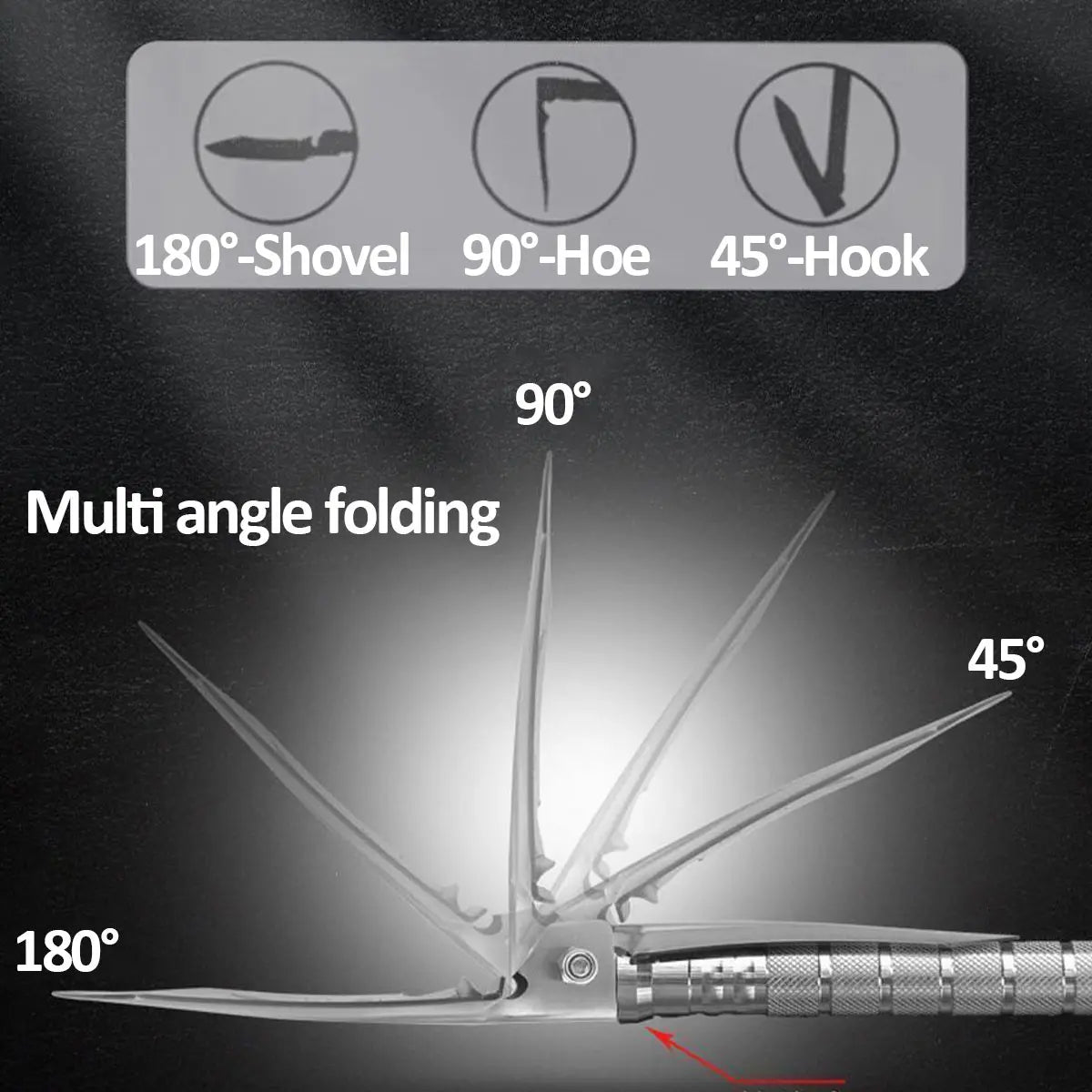 Skywolfeye Multi Tool Folding Shovel for Outdoor Survival