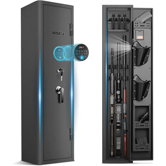 Rifle and Pistols Gun Safe with Quick Access Handgun Pouch