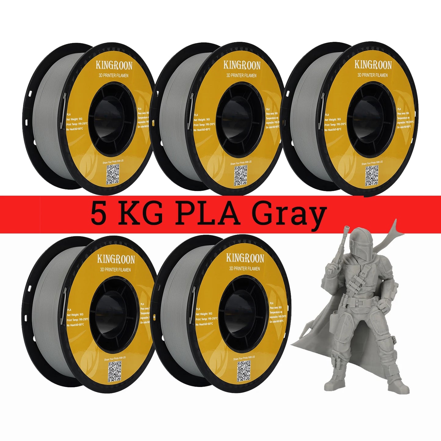 Kingroon PLA Filament 1.75mm For 3D Printers High Quality