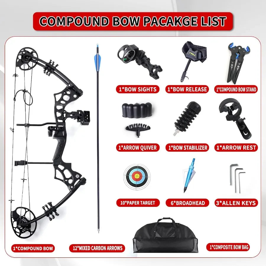 Hign-concerned Compound Bow And Arrow Set With Adjustable Draw Weight