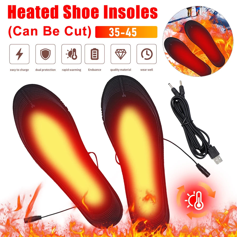 APWIKOGER USB Rechargeable Heated Insoles For Outdoor Use