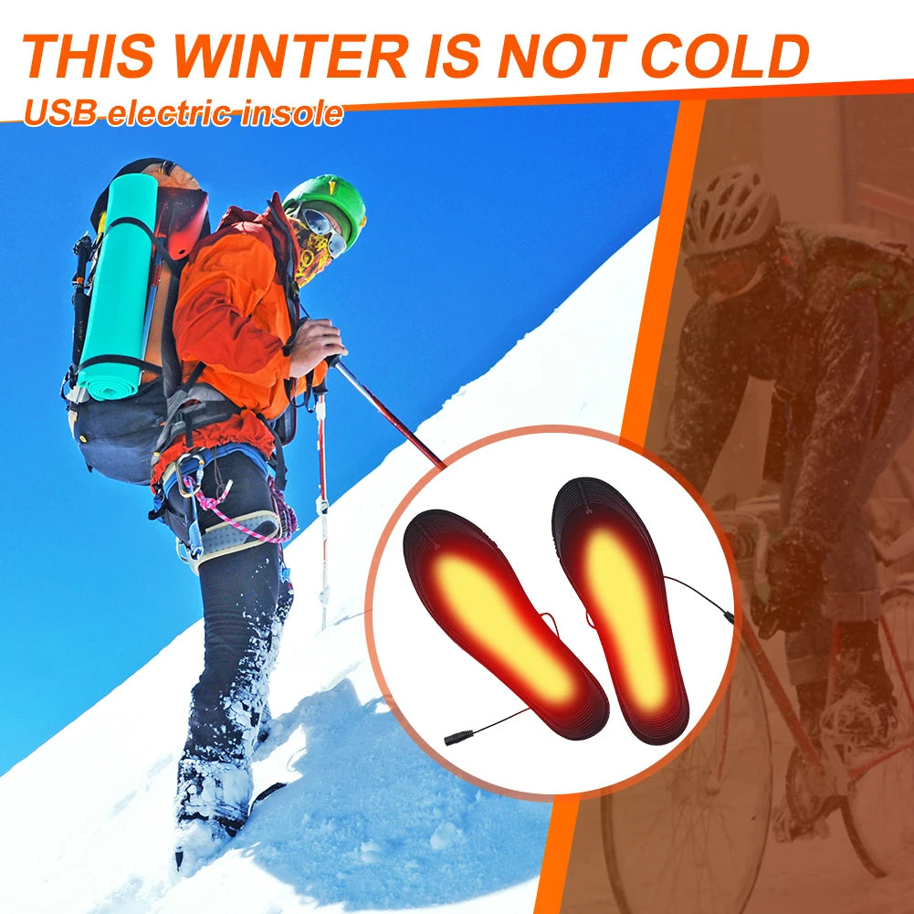 APWIKOGER USB Rechargeable Heated Insoles For Outdoor Use