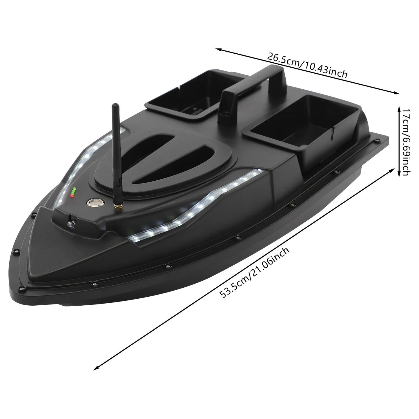 Double Bait Hooper Bait Boat Battery And Remote LCD