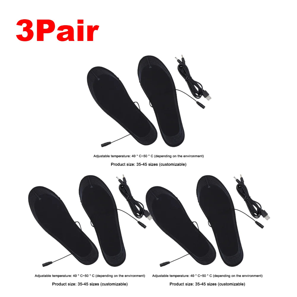 APWIKOGER USB Rechargeable Heated Insoles For Outdoor Use