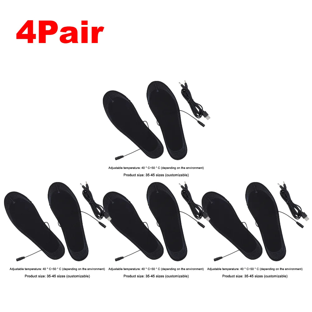 APWIKOGER USB Rechargeable Heated Insoles For Outdoor Use