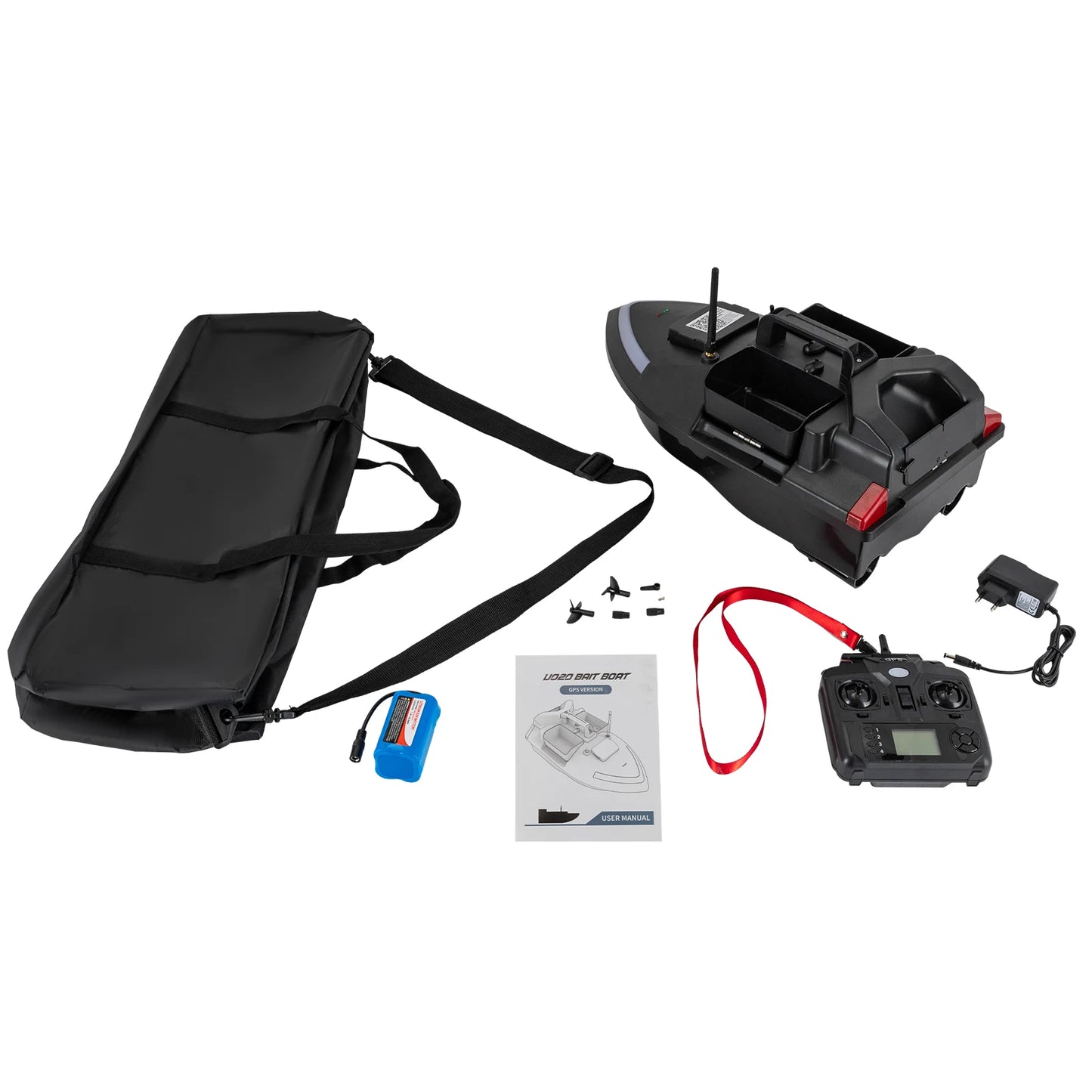 Control Distance Rechargeable Bait Boat With GPS And Remote 500m
