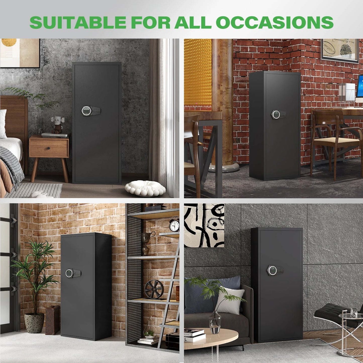 Kavey Biometric Gun Safe With Magnetic Induction Light