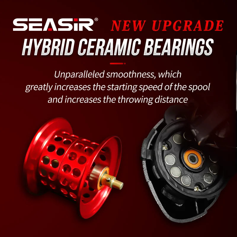 SeaSir Baitcasting Reel Ultralight Carbon Gear Ratio 7.3