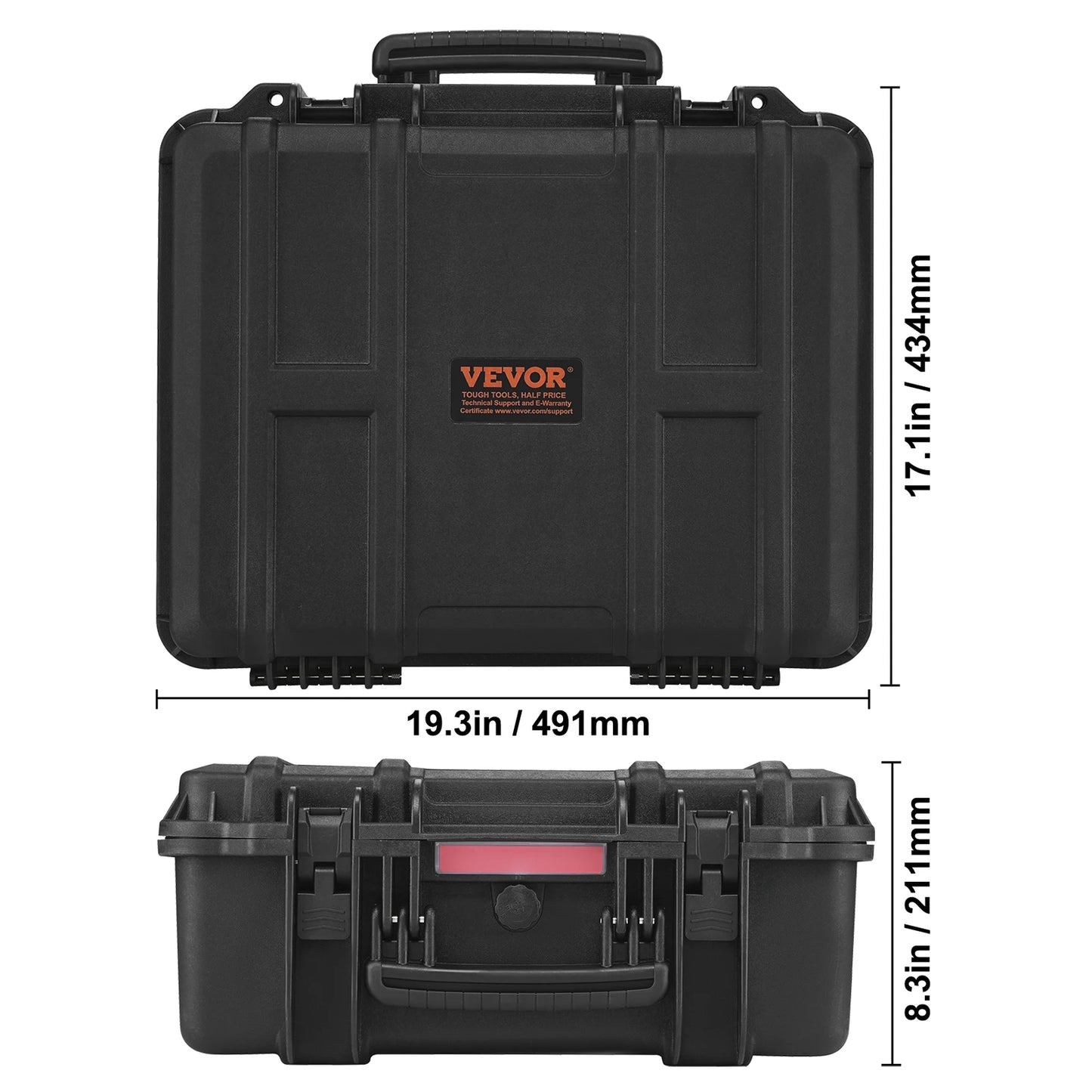 SucceBuy Hard Pistol Case With Pre Cut Foam Lining Waterproof