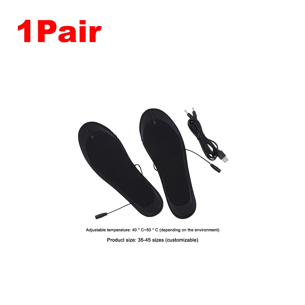 APWIKOGER USB Rechargeable Heated Insoles For Outdoor Use