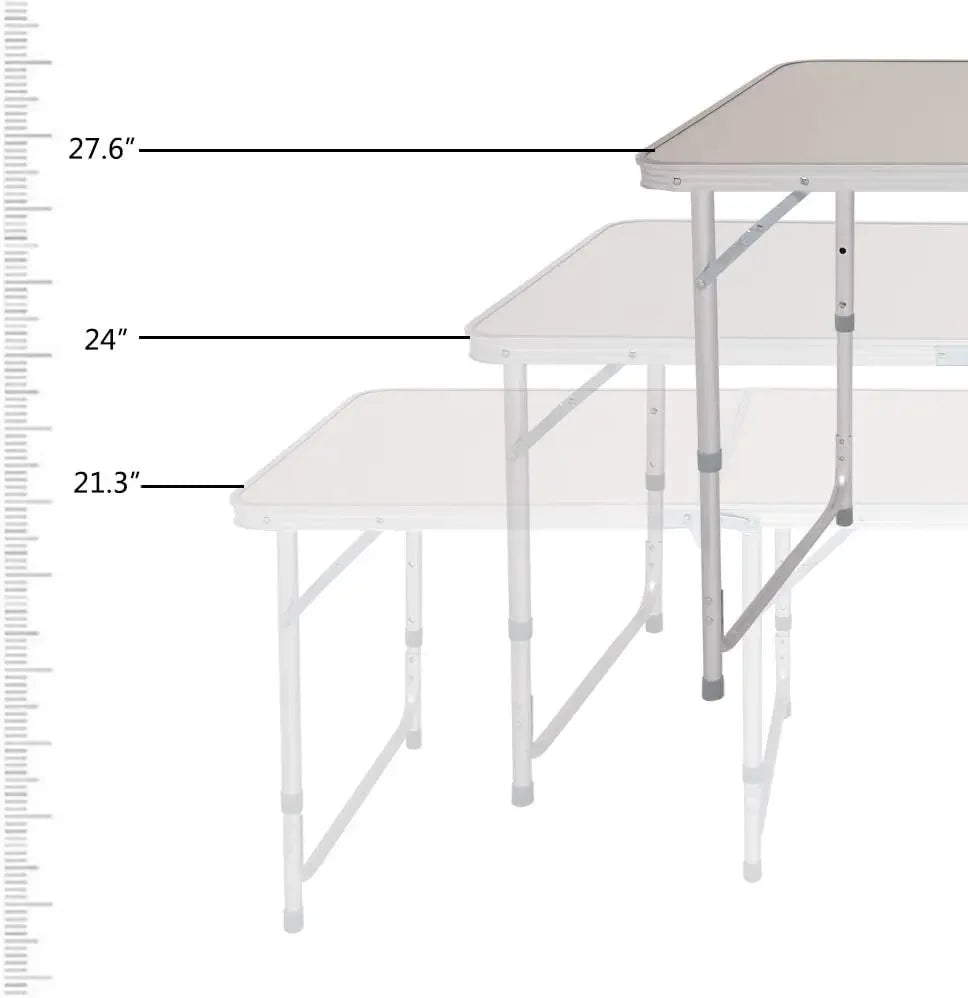Henf Aluminum Folding Camping Table Portable Adjustable