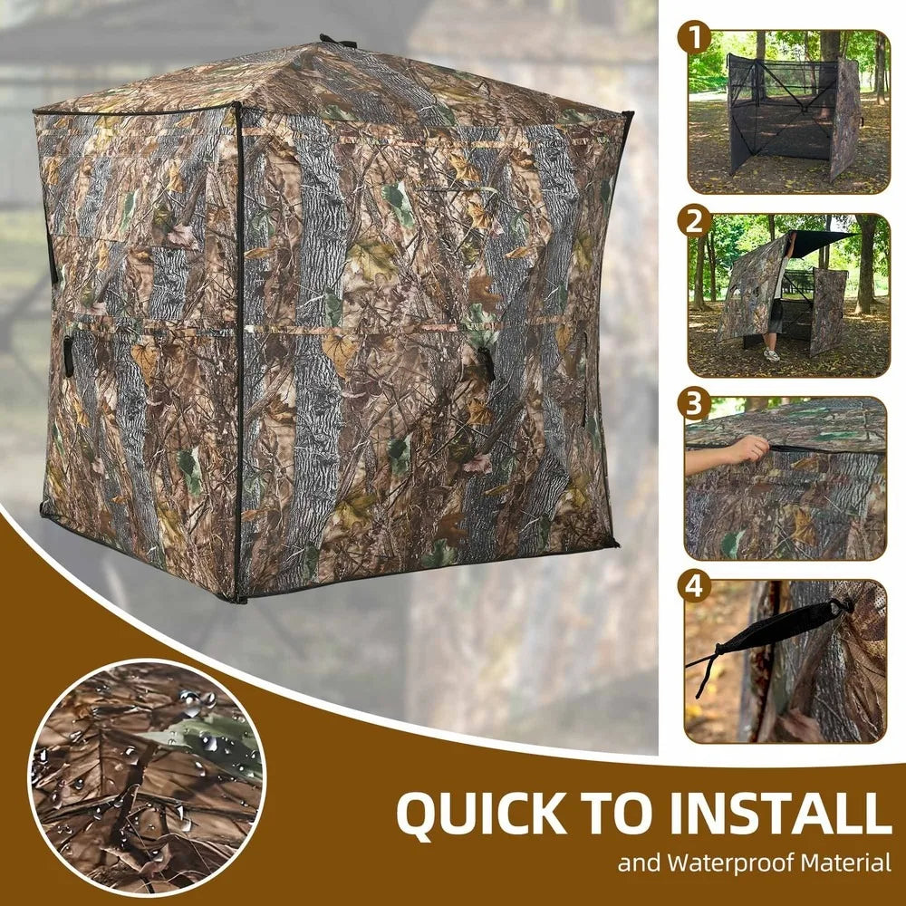 360 Degree Hunting Blind With Open Door For 2-3 People