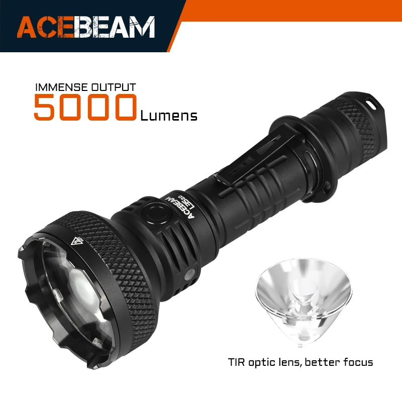 ACEBEAM L35 2.0 Tactical Flashlight 5000LM Dual Switch