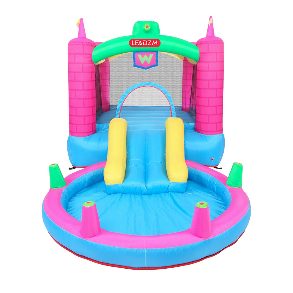 Elenxs Commercialgrade Inflatable Waterpark Bounce House With Slide Climbing Wall