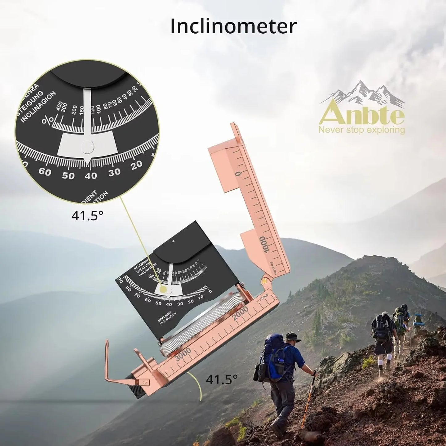 Carrying Lensatic IP65 Waterproof Compass Clinometer