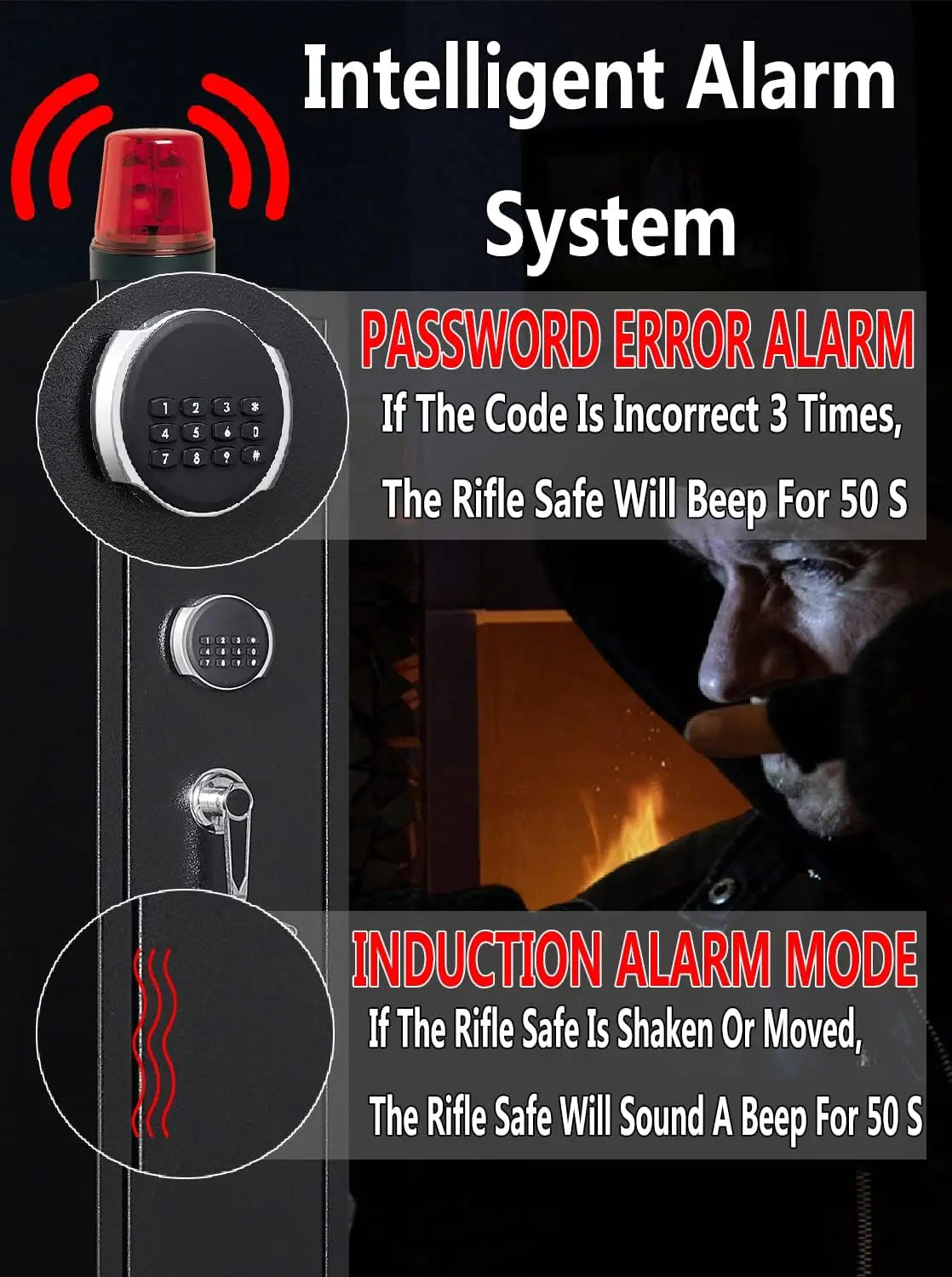 Two Gun Electronic Safe For Home Use Quick Access Cabinet