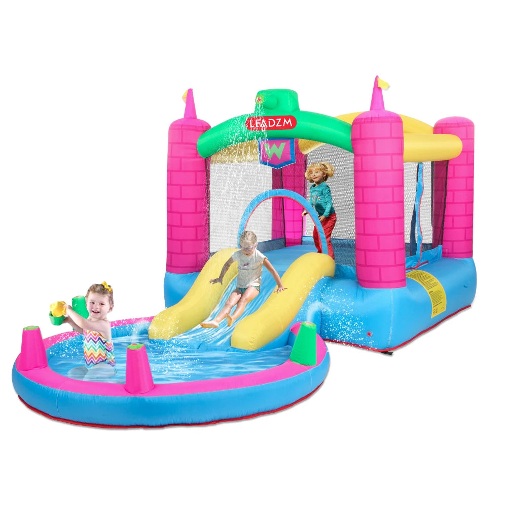Elenxs Commercialgrade Inflatable Waterpark Bounce House With Slide Climbing Wall