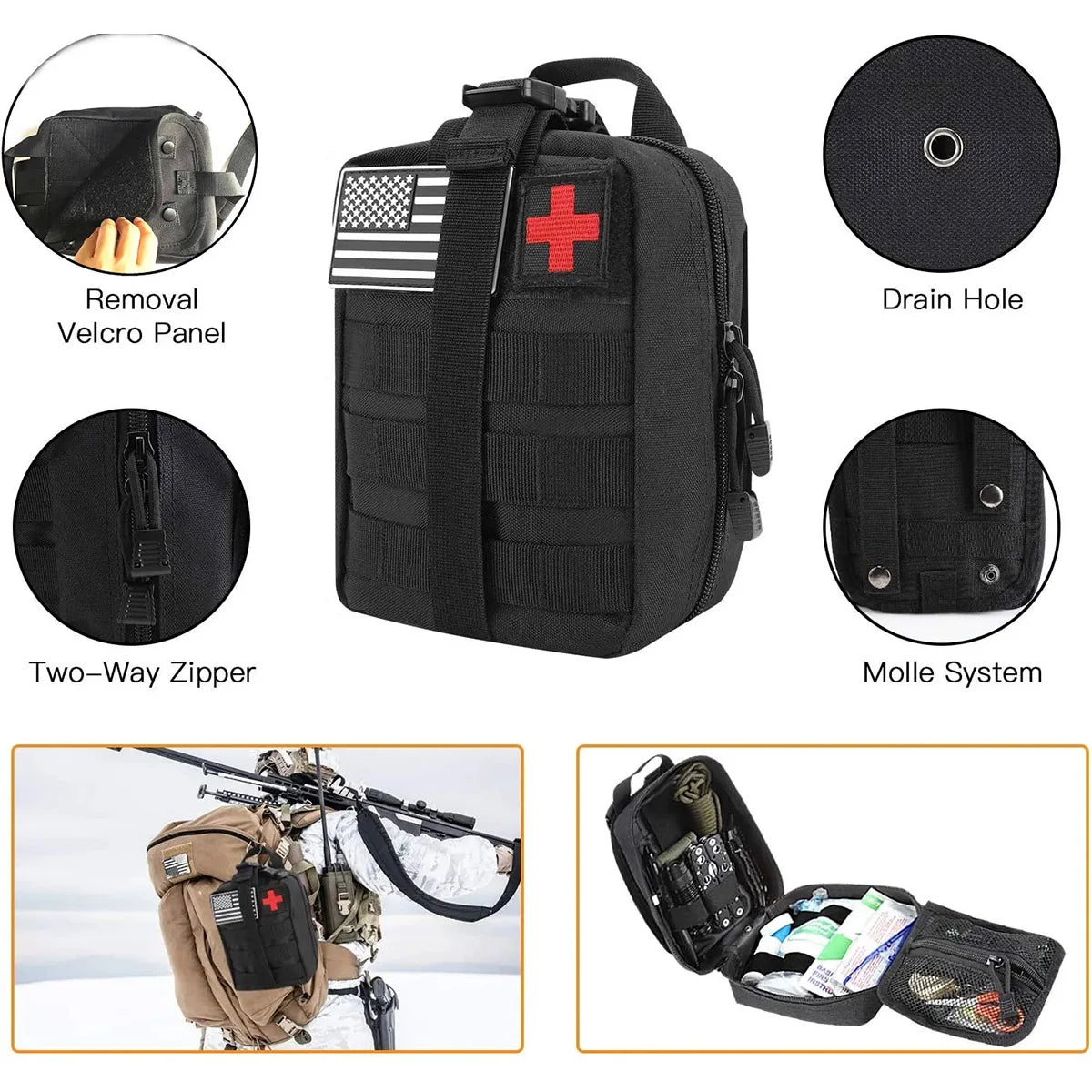 Hign Concerned Outdoor Survival First Aid Kit Emergency Gear