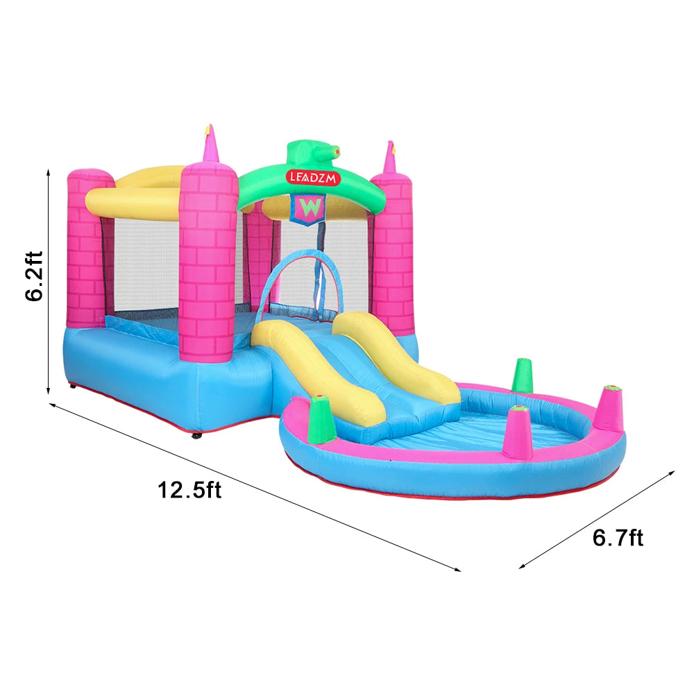 Elenxs Commercialgrade Inflatable Waterpark Bounce House With Slide Climbing Wall