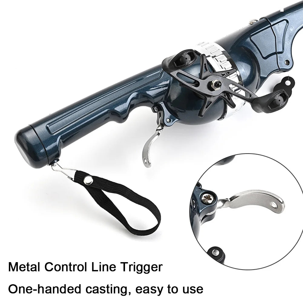 APWIKOGER UltraCompactFoldable Telescopic Fishing Rod With Integrated Reel Carbon Fiber