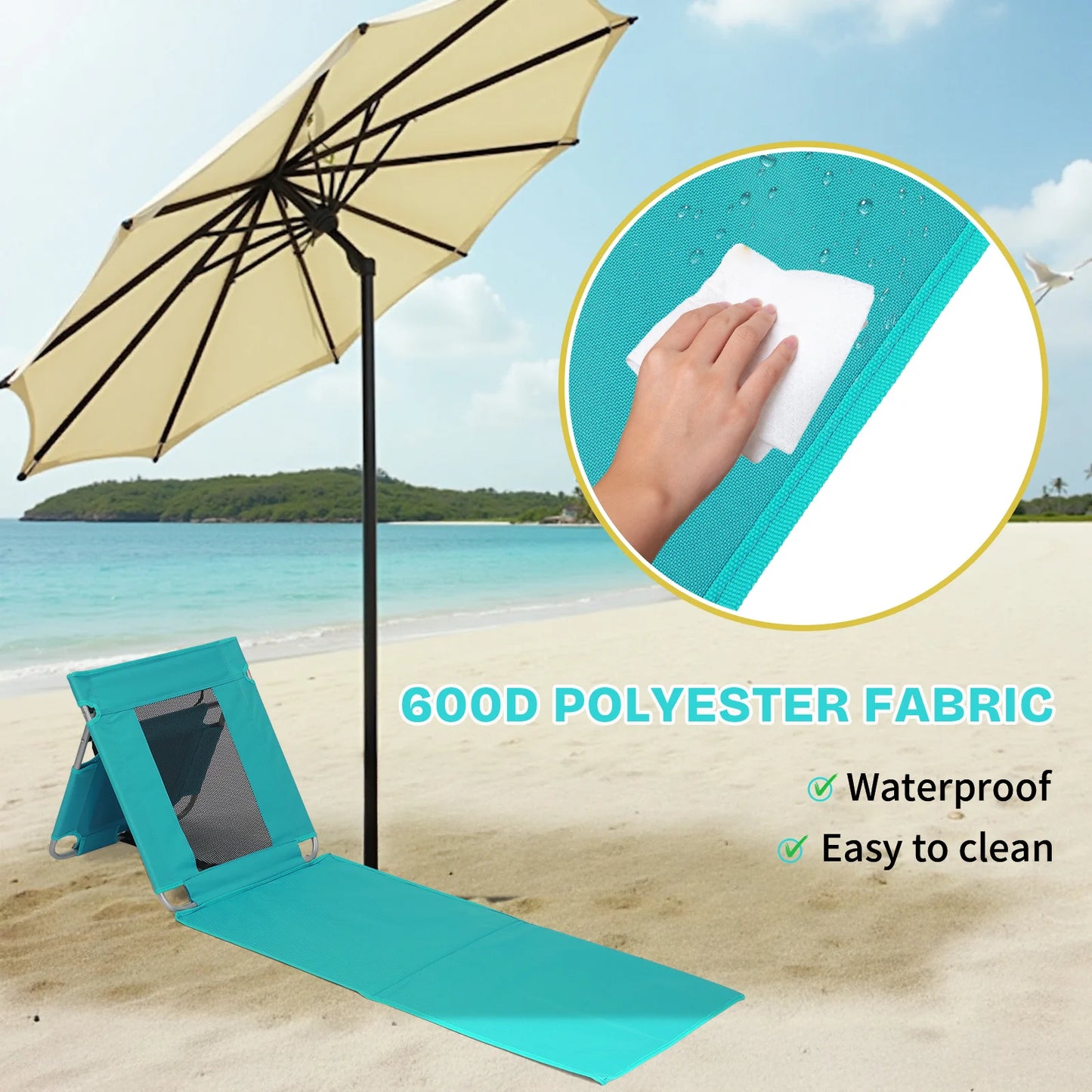 AUKYGGUS Foldable Beach Lounger Lightweight Sun Chair