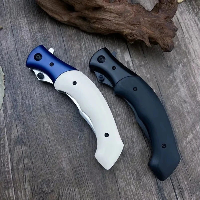DIY Supplies Folding Pocket Knife 8Cr13Mov Wood Handle EDC