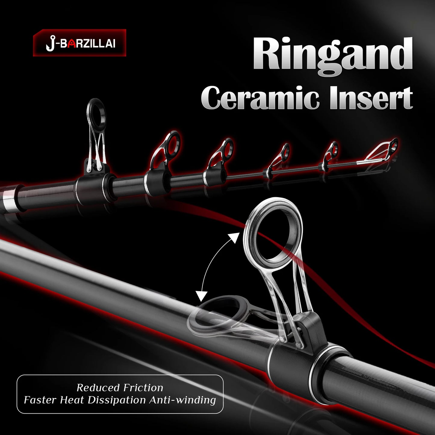 J BARZILLA Ultrareinforced Telescopic Surfcasting Fishing Rod for Oceanfront Angling