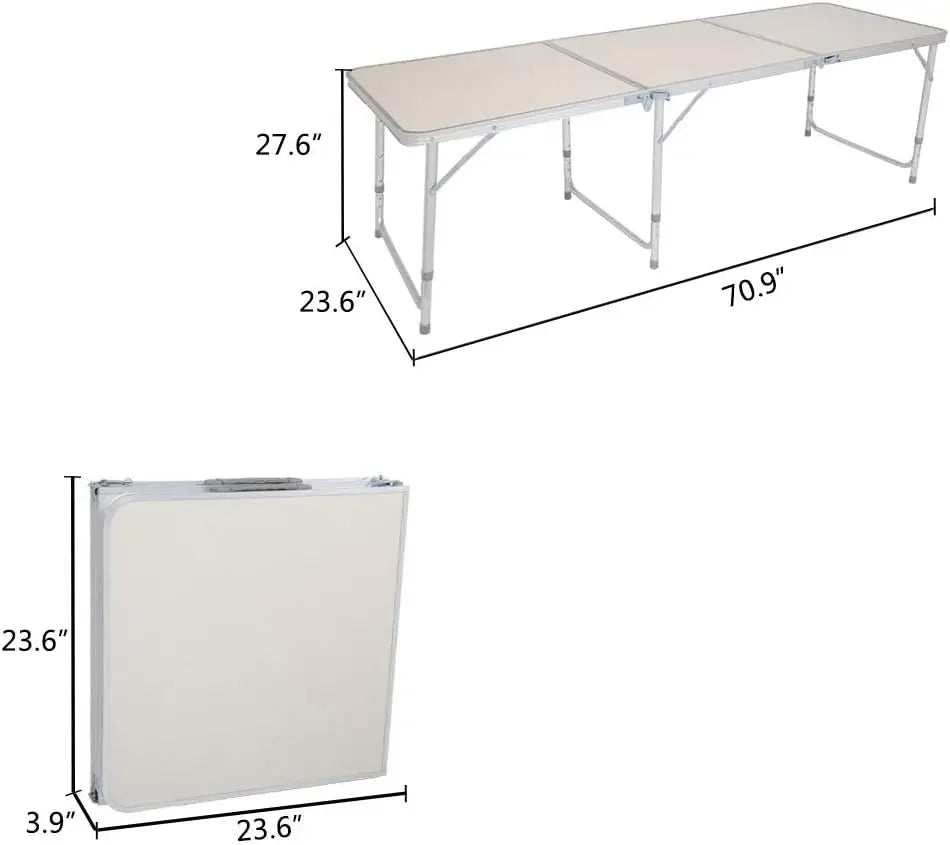 Henf Aluminum Folding Camping Table Portable Adjustable