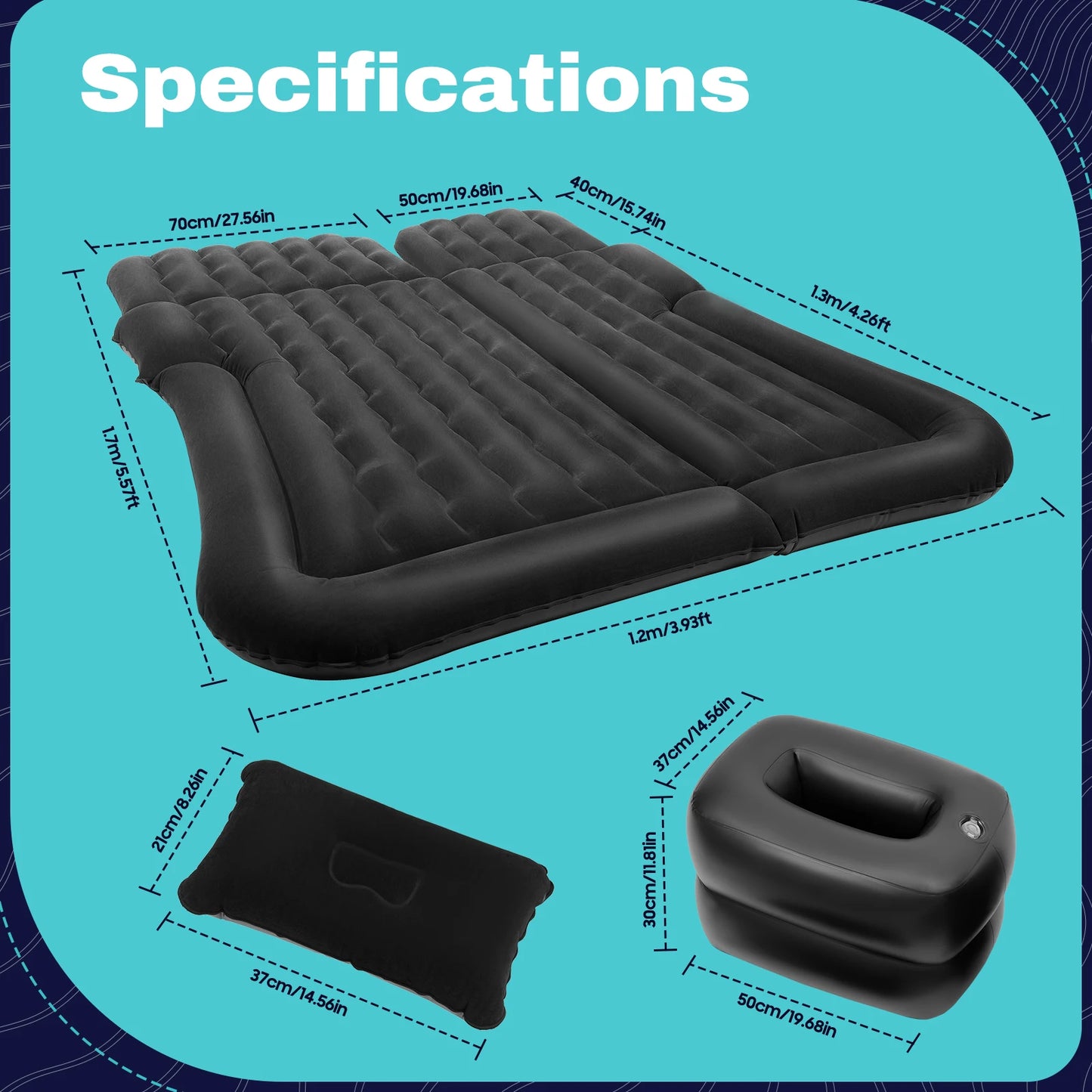 Universal Foldable Inflatable Bed With Pump And Pillow