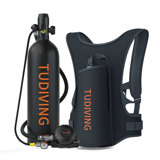 TUDIVING 2L Portable Scuba Tank Support For Prolonged BreathDurationPerformanceEnhancement