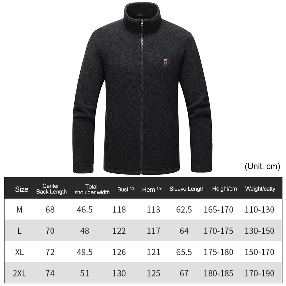 NONECN Heated Coat USB Charging Jacket Three Heat Levels