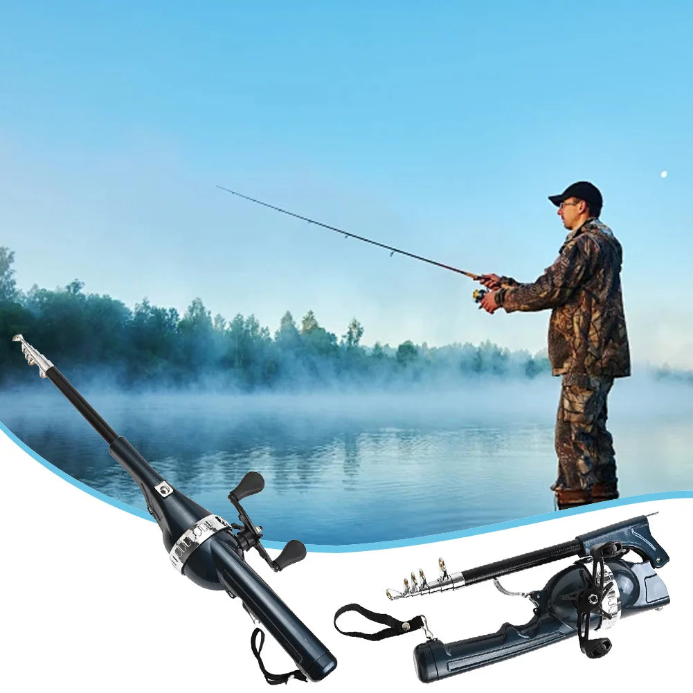 APWIKOGER UltraCompactFoldable Telescopic Fishing Rod With Integrated Reel Carbon Fiber