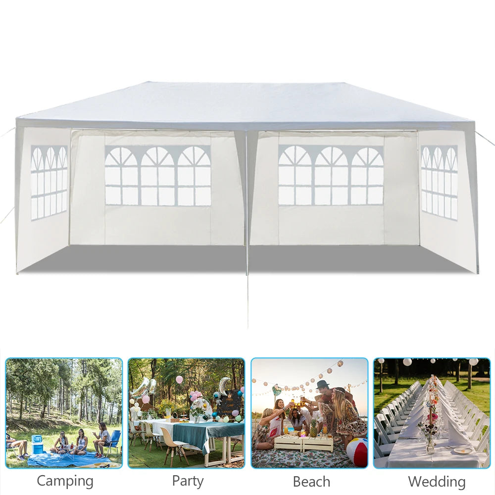Outdoor Party Tent Waterproof Canopy With Removable Sidewalls Gazebo