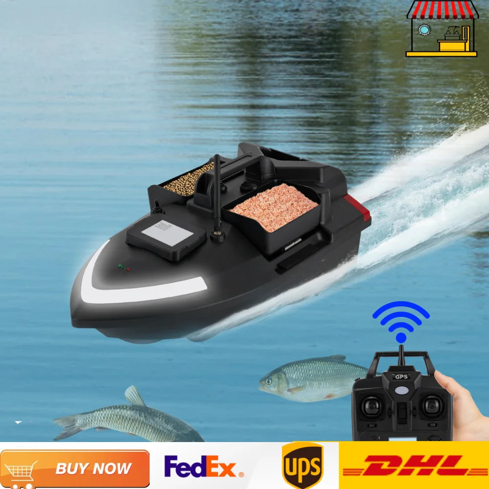 Control Distance Rechargeable Bait Boat With GPS And Remote 500m