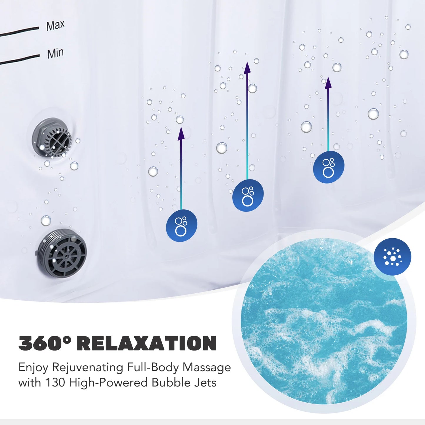 CO-Z Outdoor Inflatable Hot Tub Spa With Heater And Jets