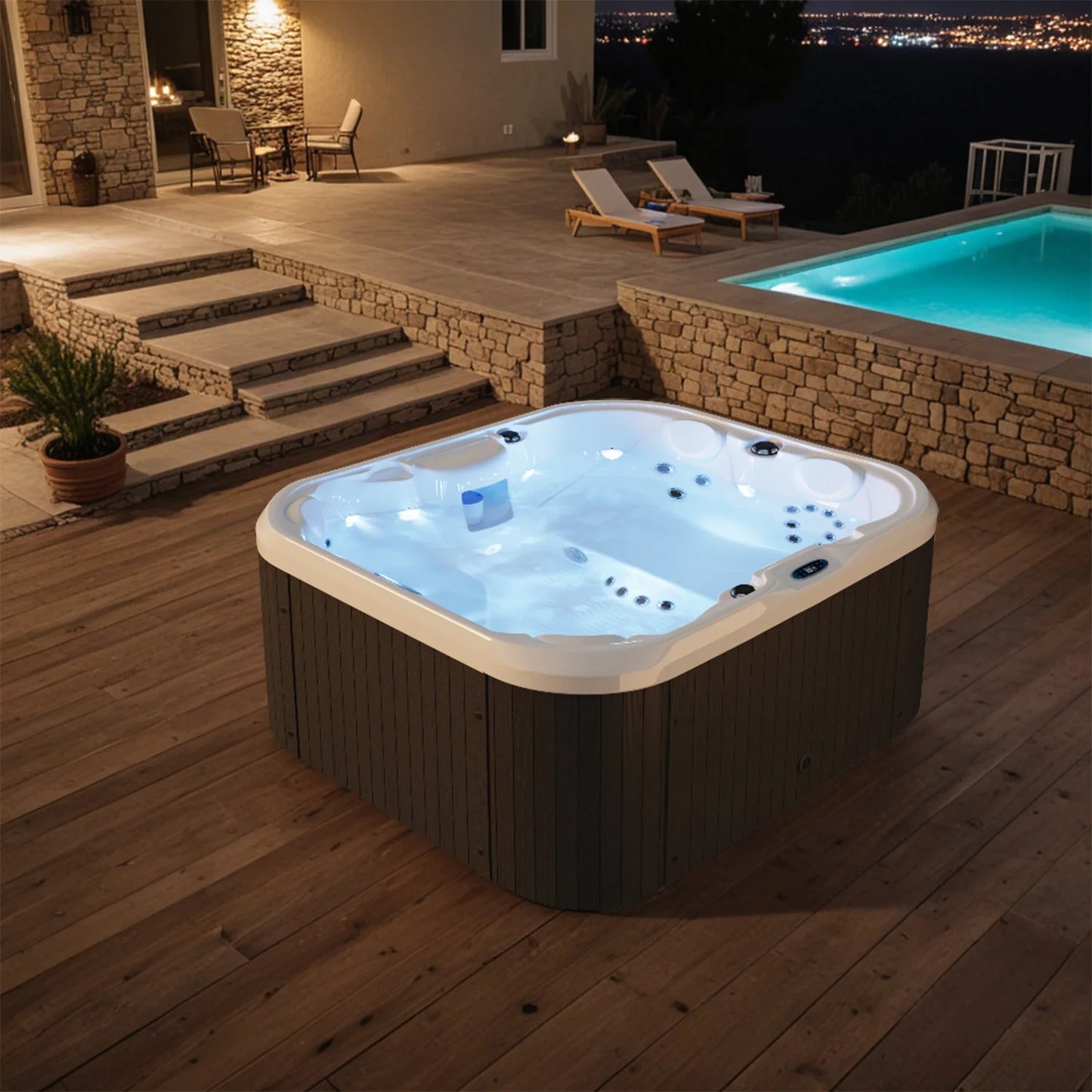 Outdoor Hot Tub 2 To 4 25Jet With Intelligent Control