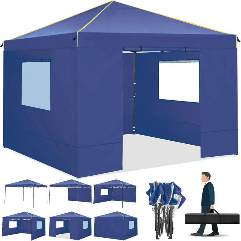 Tooluck Pop Up Canopy Tent With Sidewalls And Roll Up Mesh Windows Gazebo