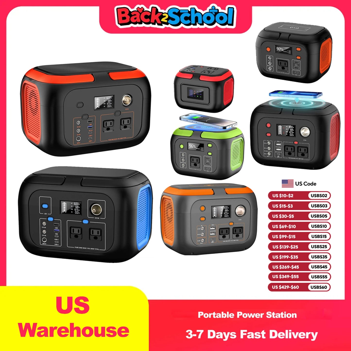 SinKeu Portable Power Station 600W Solar Generator