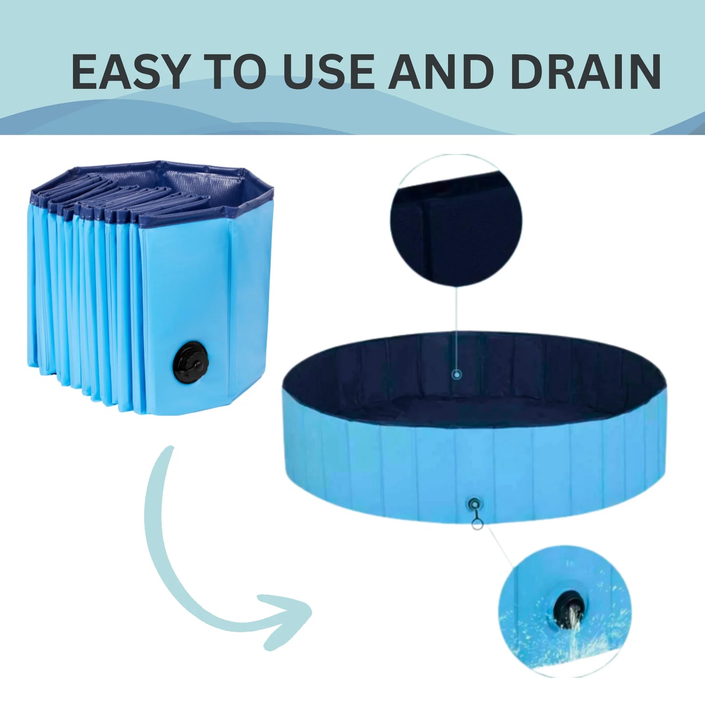 Hign-concerned SummerPawz Foldable Portable Dog Pool