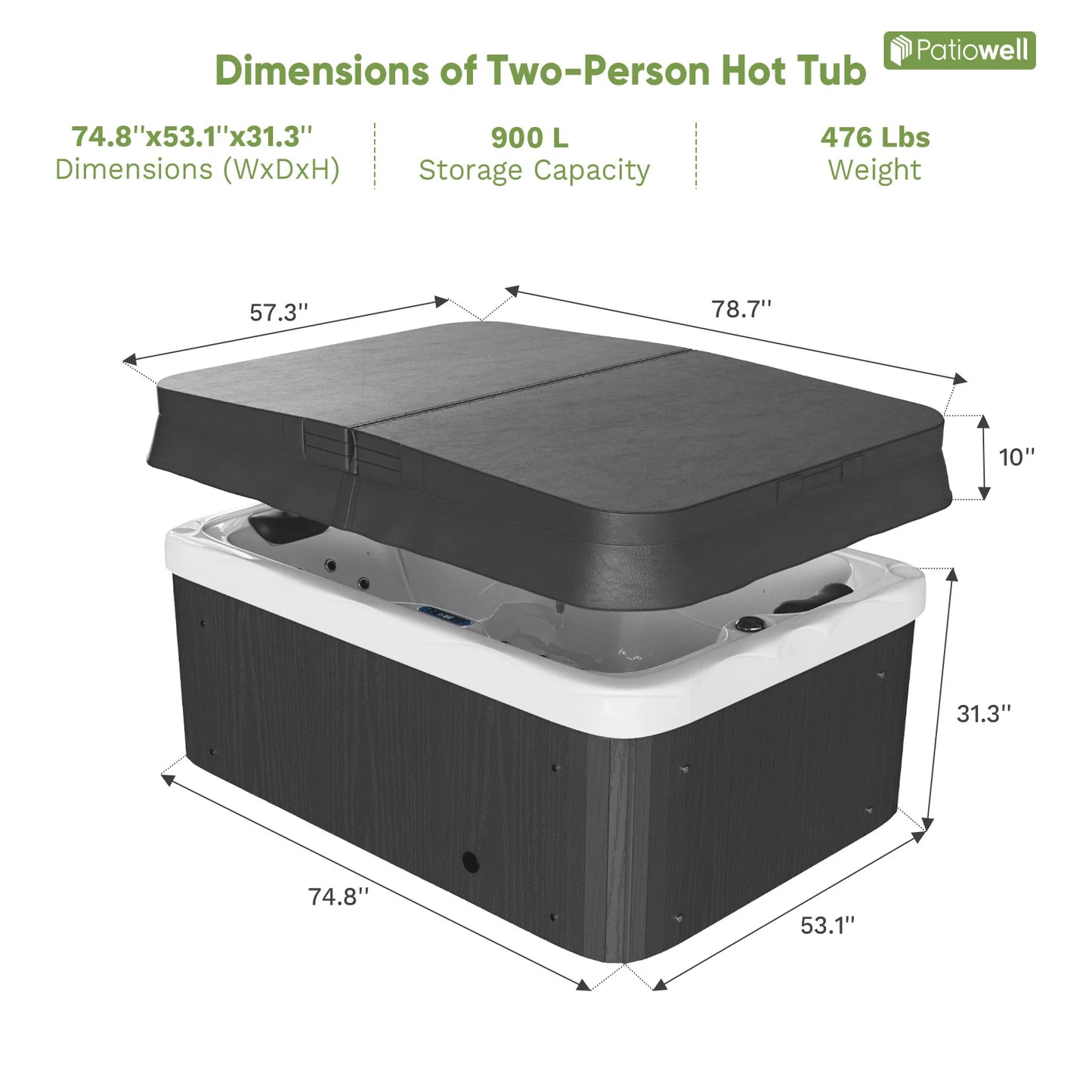 Outdoor Hot Tub 2 To 4 25Jet With Intelligent Control