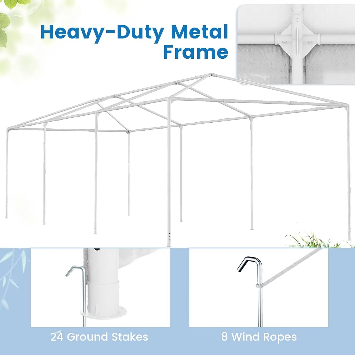 Heavy Duty Party Tent With Zippered Doors For Outdoor Events